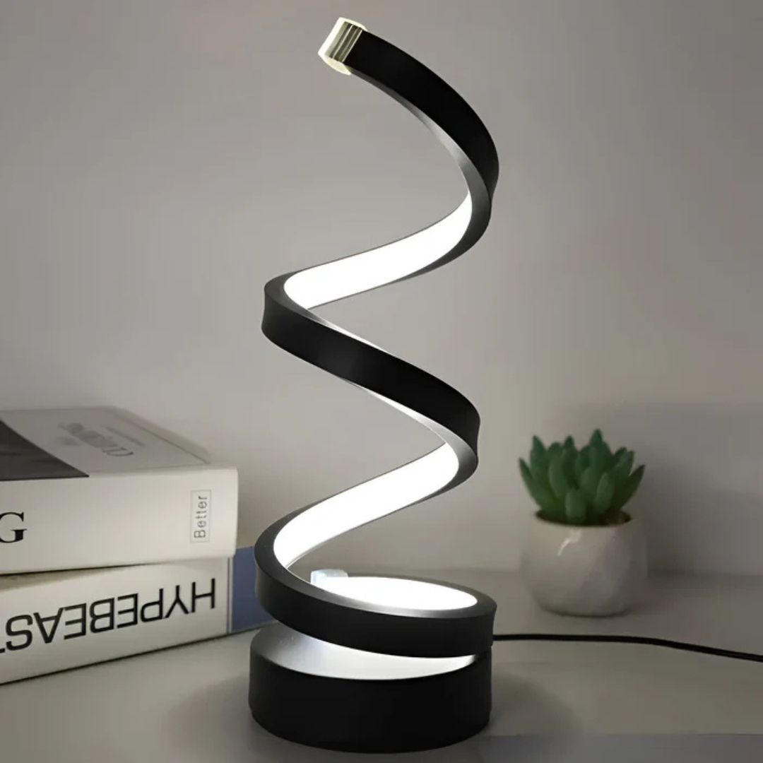 Leto - Lampada da Tavolo LED con Design Spirale