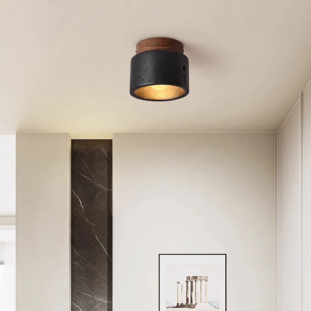 Proteus - Soffitto Lampada con Finitura in Pietra
