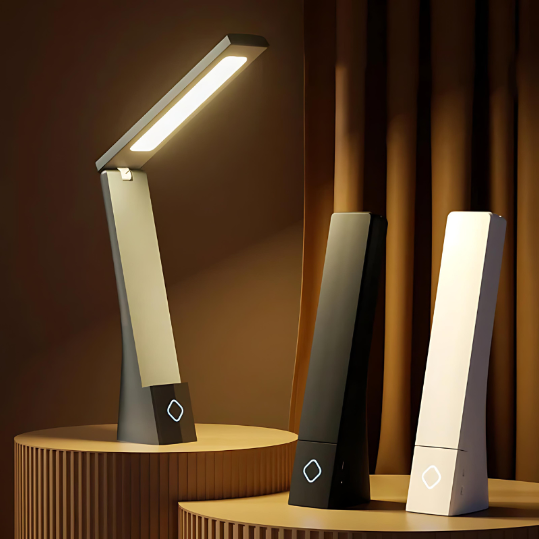 Zyphos - Lampada da Tavolo LED Compatta e Pieghevole
