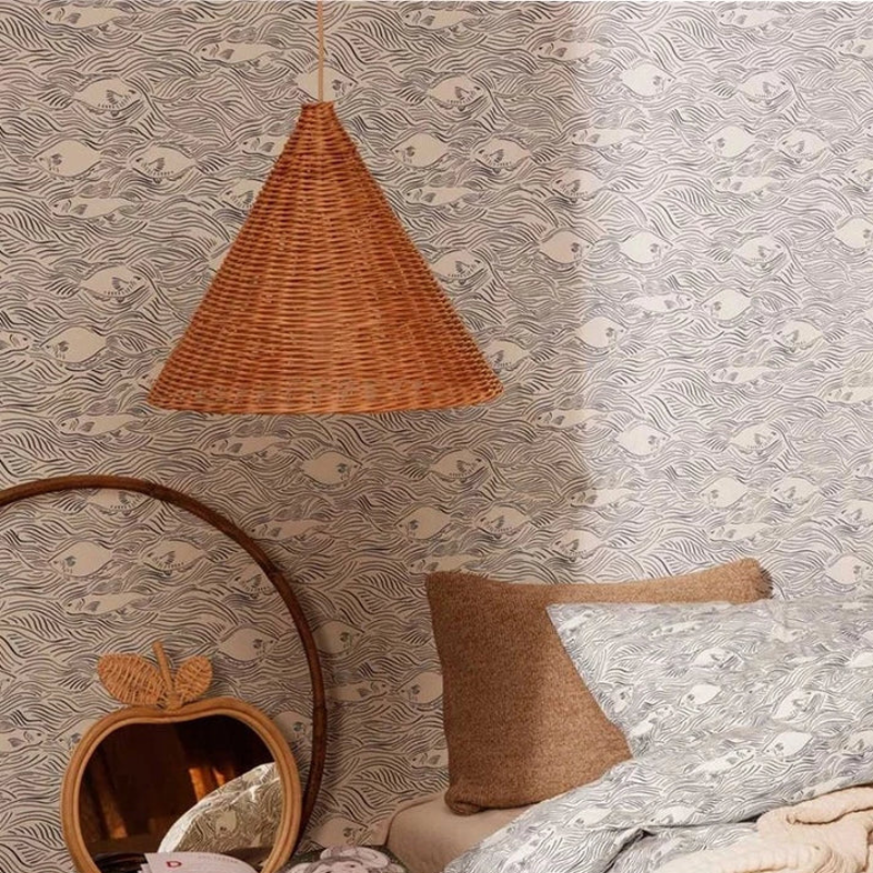 Aurethia - Lampada a sospensione LED in bambù dallo stile scandinavo