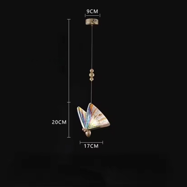 Corvina - Lampada a Sospensione LED Creativa con Design Decorativo a Farfalla