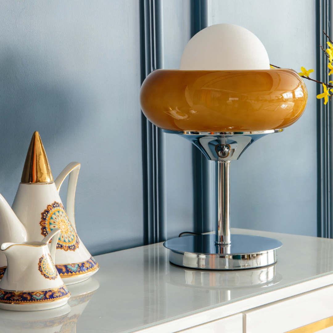 Nerix - Lampada da Tavolo Retro in Stile Bauhaus