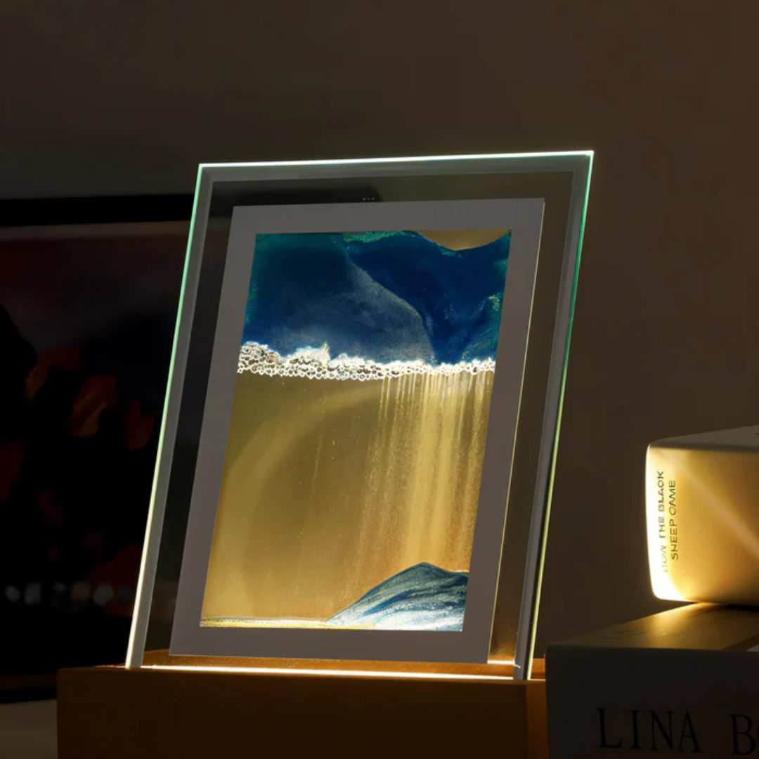 Thyra - Lampada da Tavolo LED con Sabbiatura Dinamica