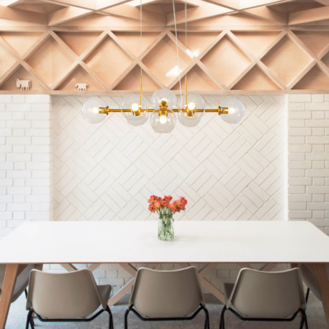 Lampada a Sospensione Spot Luxe in Vetro – Design Elegante per il Tavolo da Pranzo
