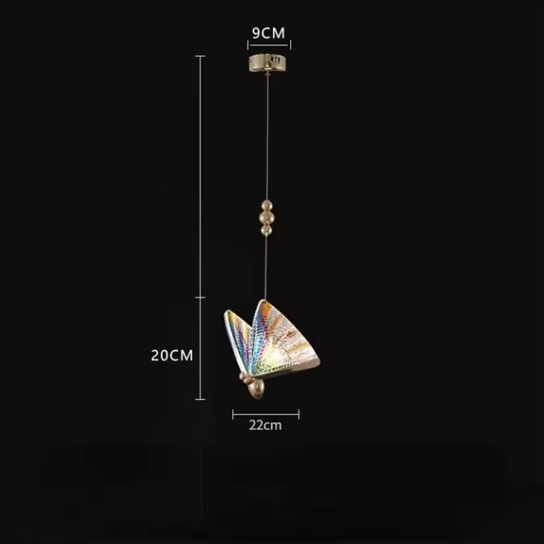 Corvina - Lampada a Sospensione LED Creativa con Design Decorativo a Farfalla