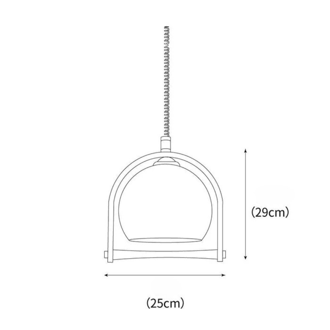 Lykos - Lampada a Sospensione Vintage in Vetro Stile Bauhaus