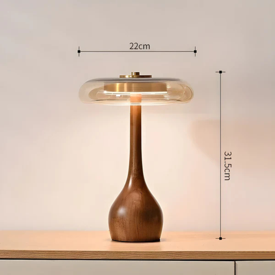 Zenna - Lampada da Tavolo LED in Legno Naturale