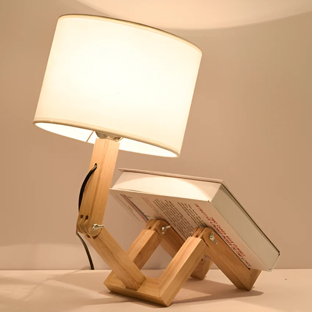 Rilna - Lampada da Tavolo in Legno Regolabile