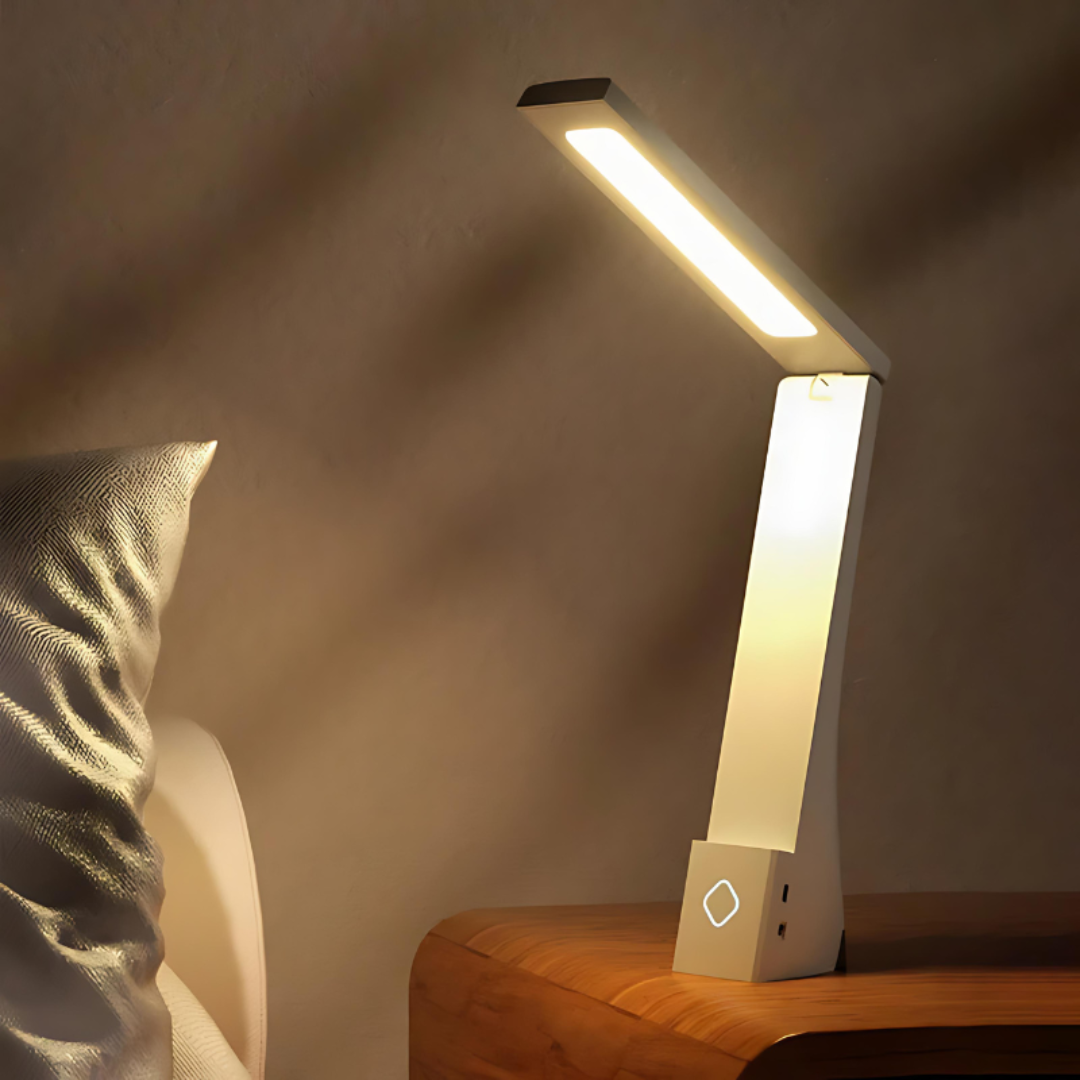 Zyphos - Lampada da Tavolo LED Compatta e Pieghevole