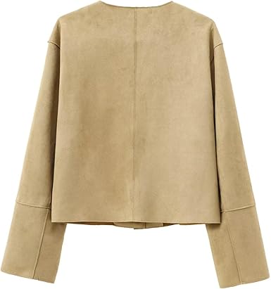 Sophisticated Tailored Long Sleeve Cropped Blazer for Women