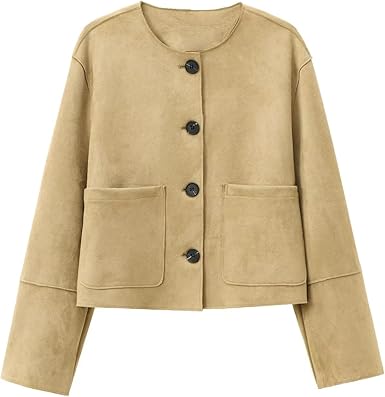 Sophisticated Tailored Long Sleeve Cropped Blazer for Women