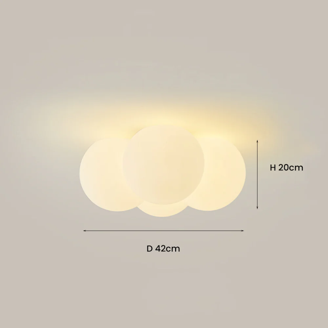 Raxa - Lampada a soffitto LED a forma di nuvola in stile scandinavo