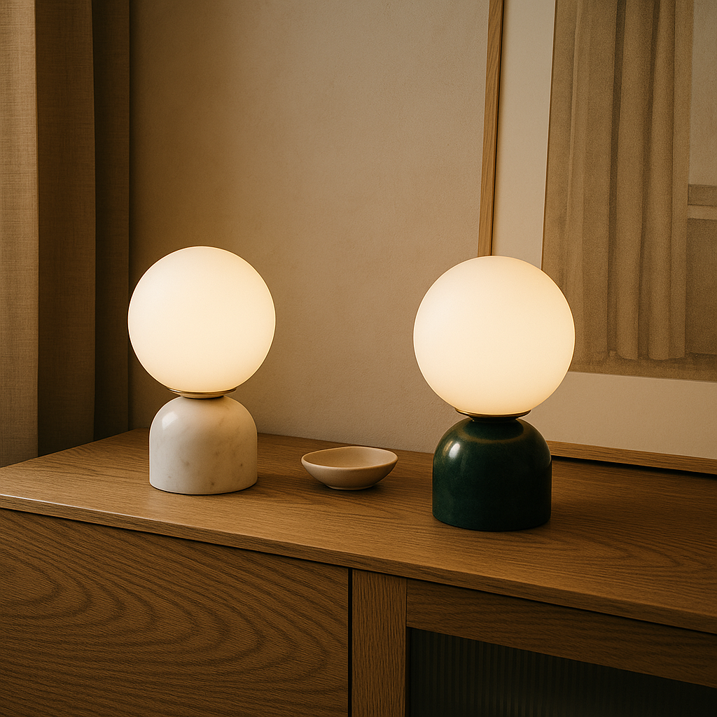Orantheia - Lampada da Tavolo Moderna per Soggiorno o Camera da Letto