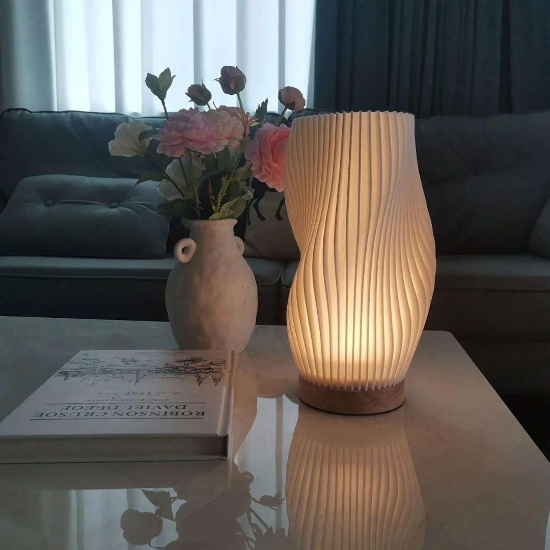 Hypatia - Lampada da Tavolo LED a Design Ondulato