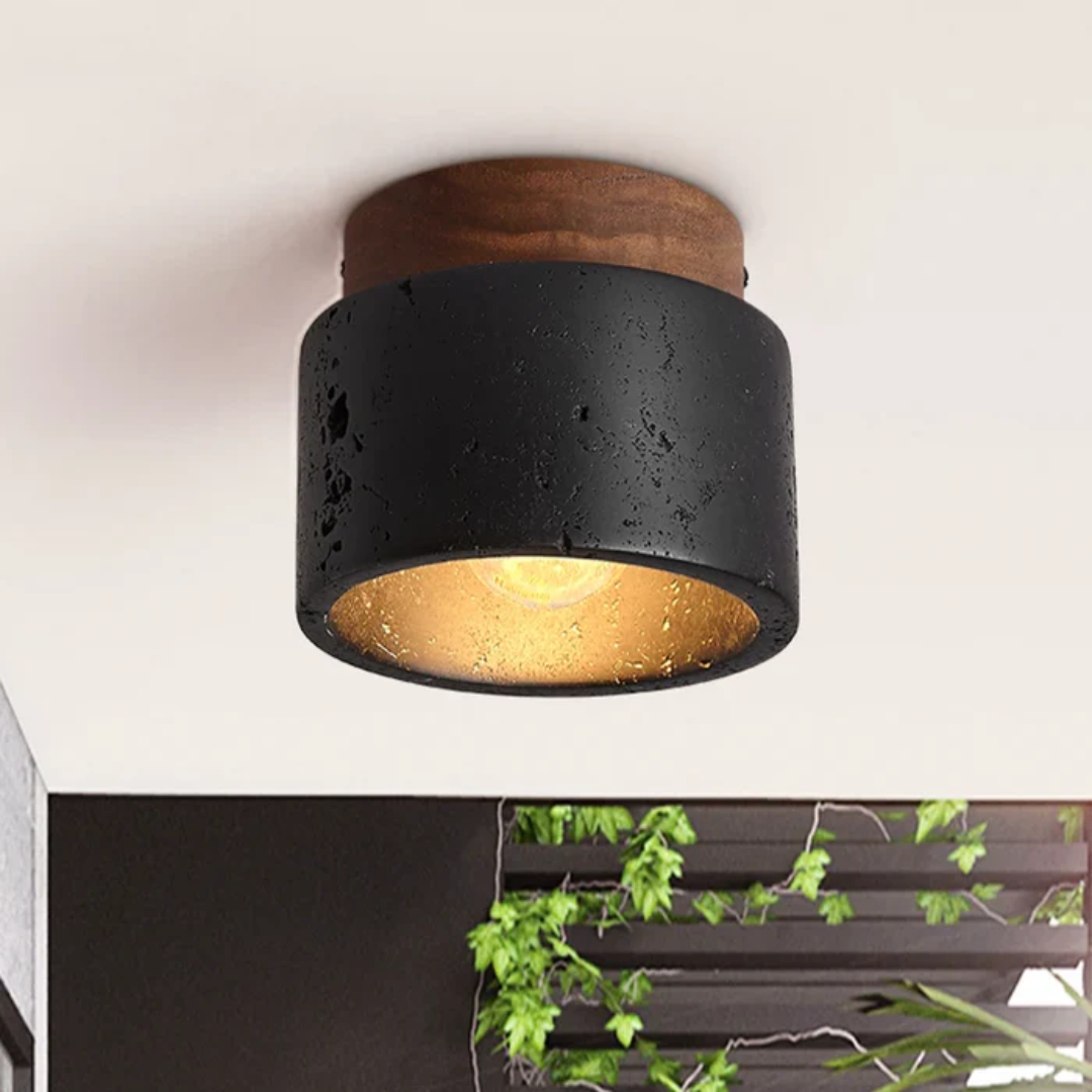 Proteus - Soffitto Lampada con Finitura in Pietra