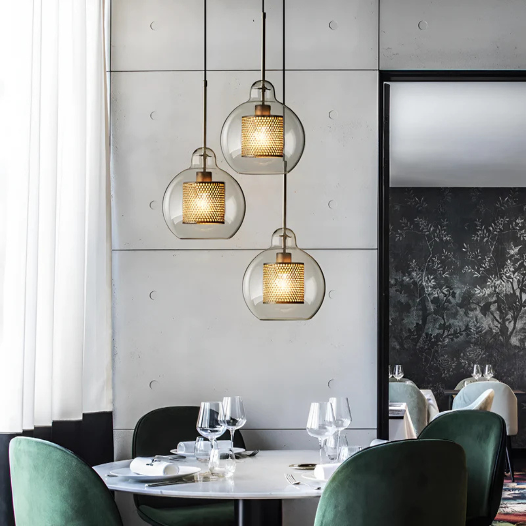 Haloir - Lampadario Design in Vetro per Tavolo da Pranzo