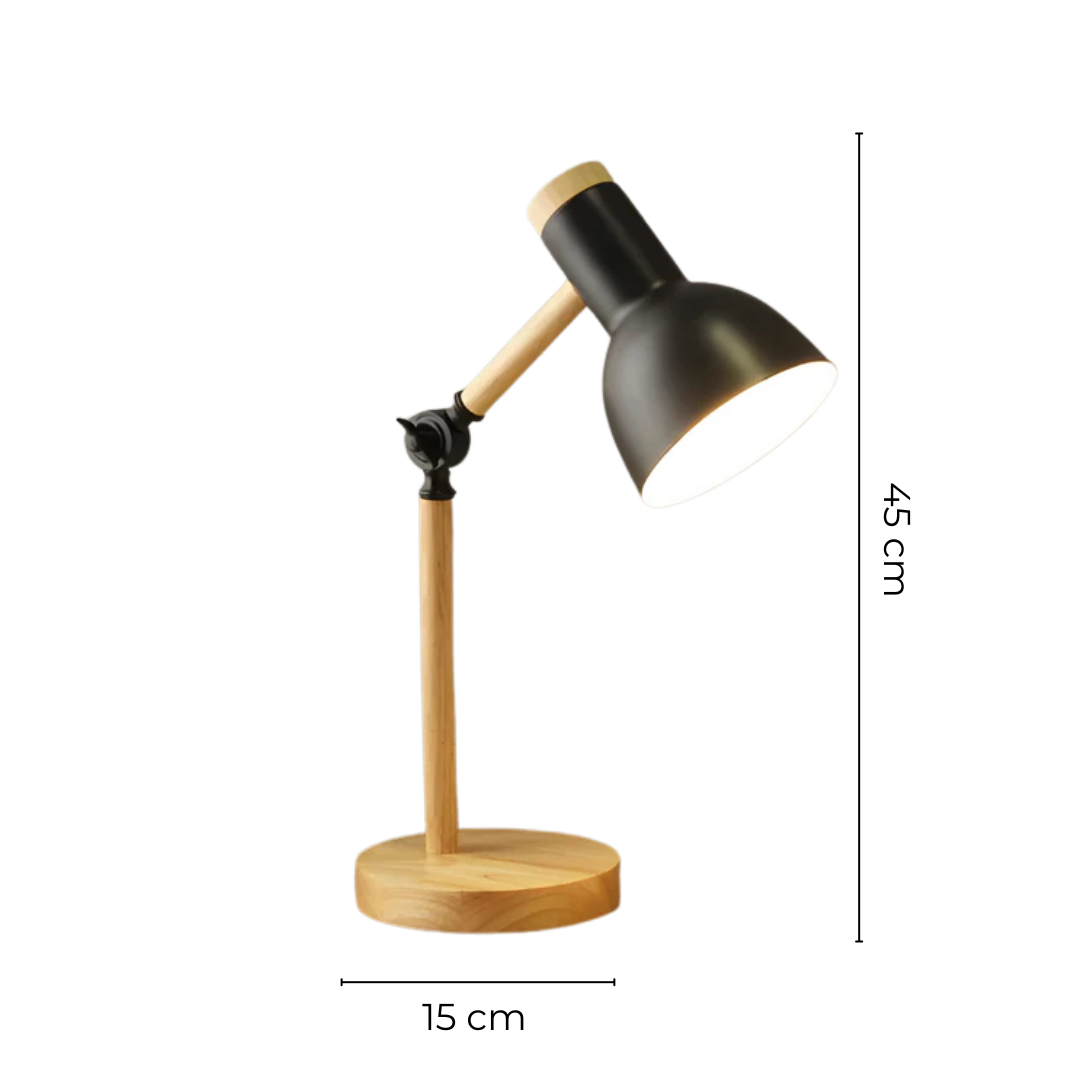 Nord - Lampada da Tavolo LED in Legno con Altezza Regolabile