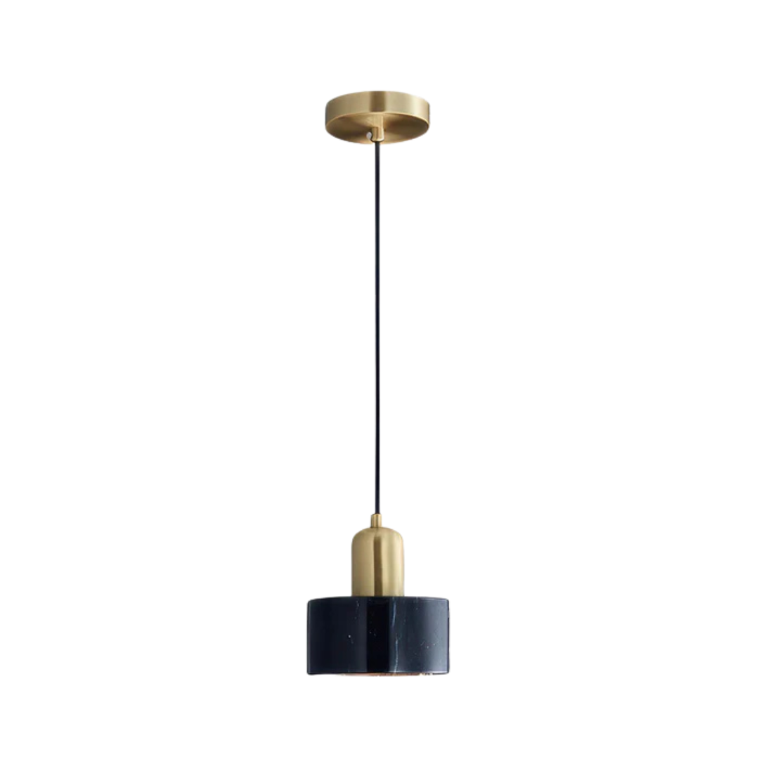Arca - Lampada a sospensione di design con dettagli dorati