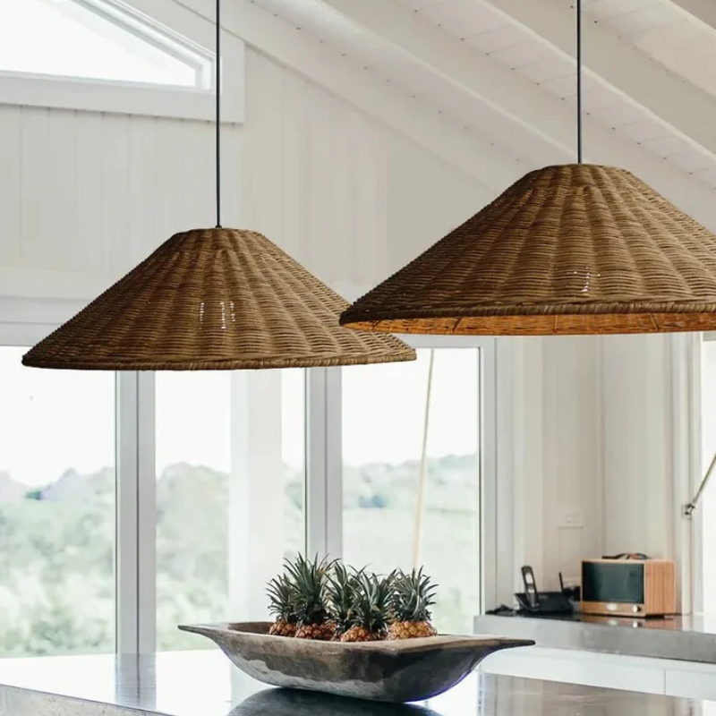 Aurethia - Lampada a sospensione LED in bambù dallo stile scandinavo