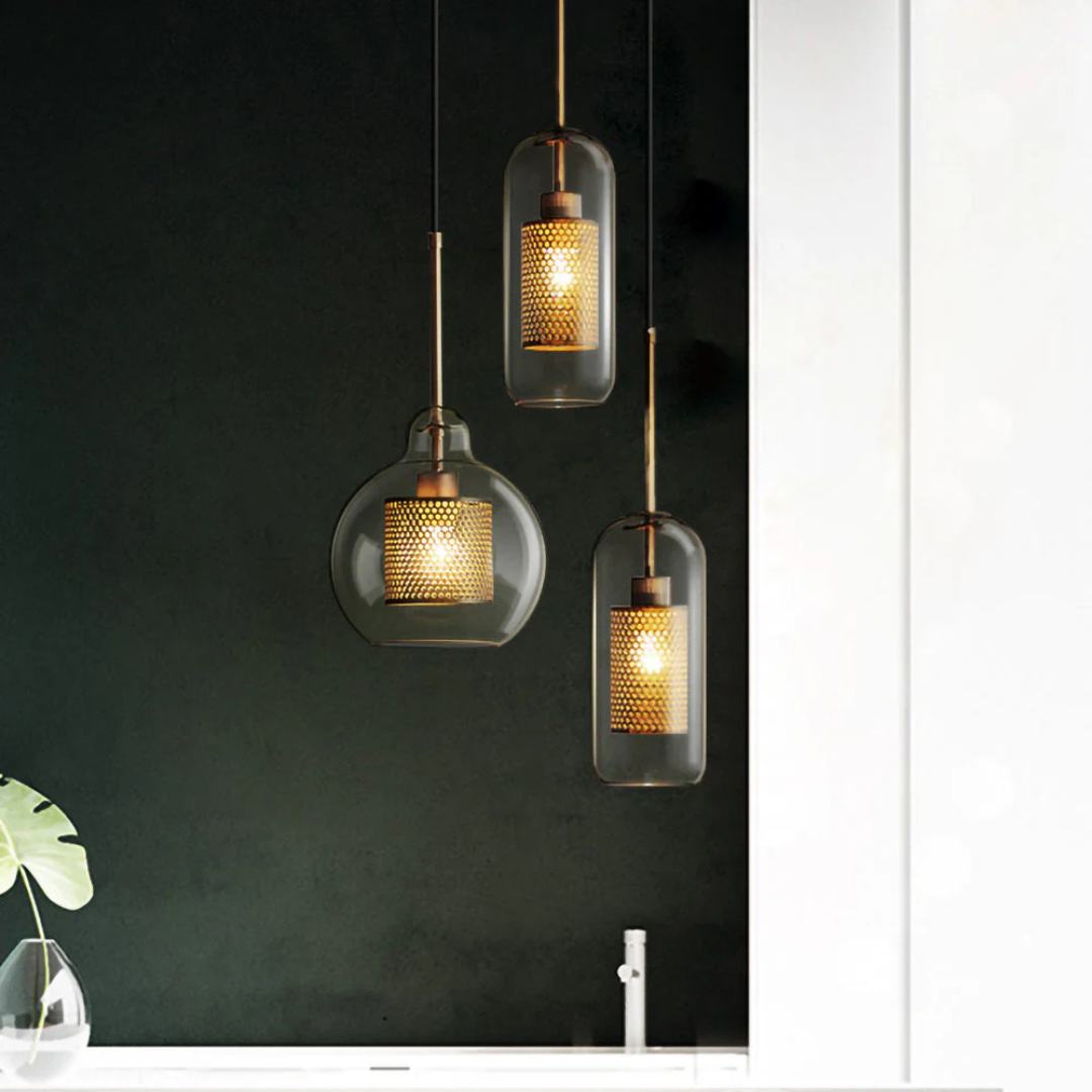 Haloir - Lampadario Design in Vetro per Tavolo da Pranzo