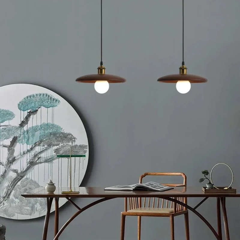 Virena - Lampada a sospensione LED in legno dallo stile minimalista nordico