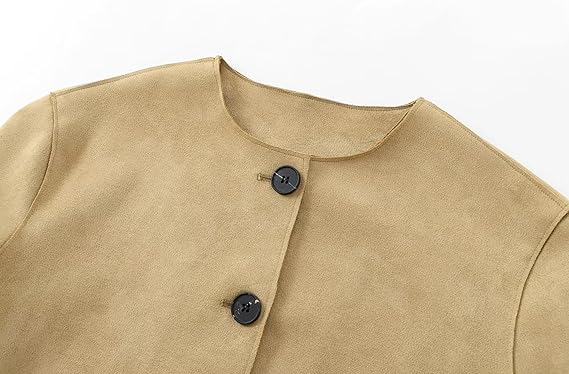 Sophisticated Tailored Long Sleeve Cropped Blazer for Women