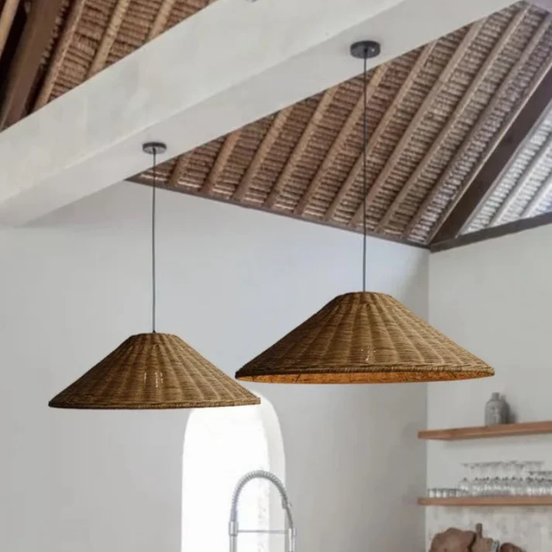 Aurethia - Lampada a sospensione LED in bambù dallo stile scandinavo