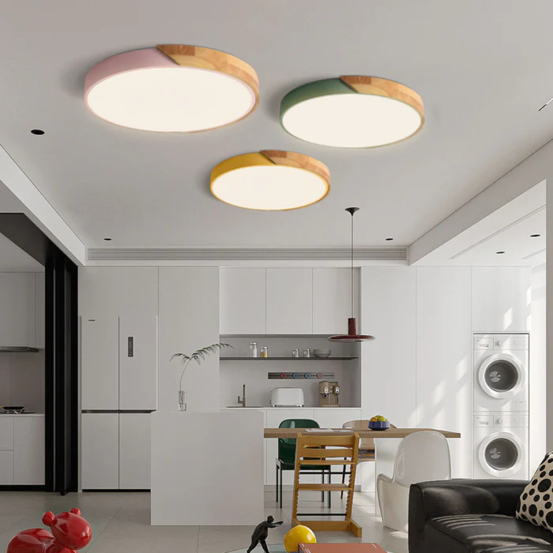 Delos - Lampada a Soffitto LED in Legno Scandinavo