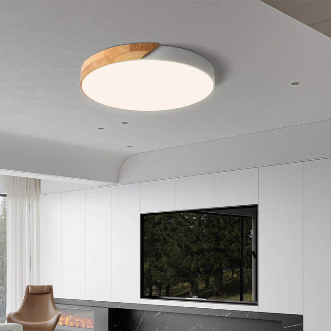 Delos - Lampada a Soffitto LED in Legno Scandinavo