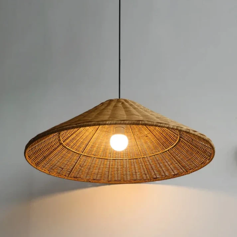 Aurethia - Lampada a sospensione LED in bambù dallo stile scandinavo
