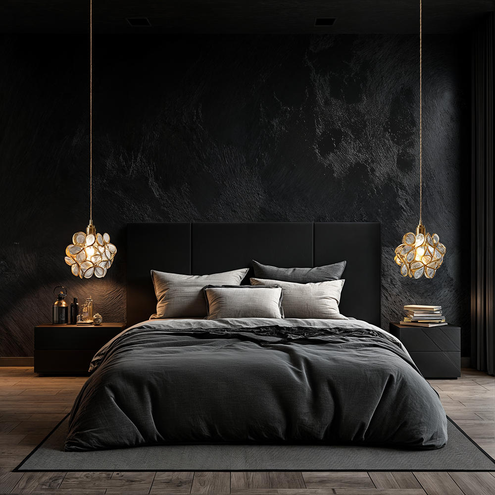 Nuvia - Lampada a sospensione LED in vetro floreale dal design moderno