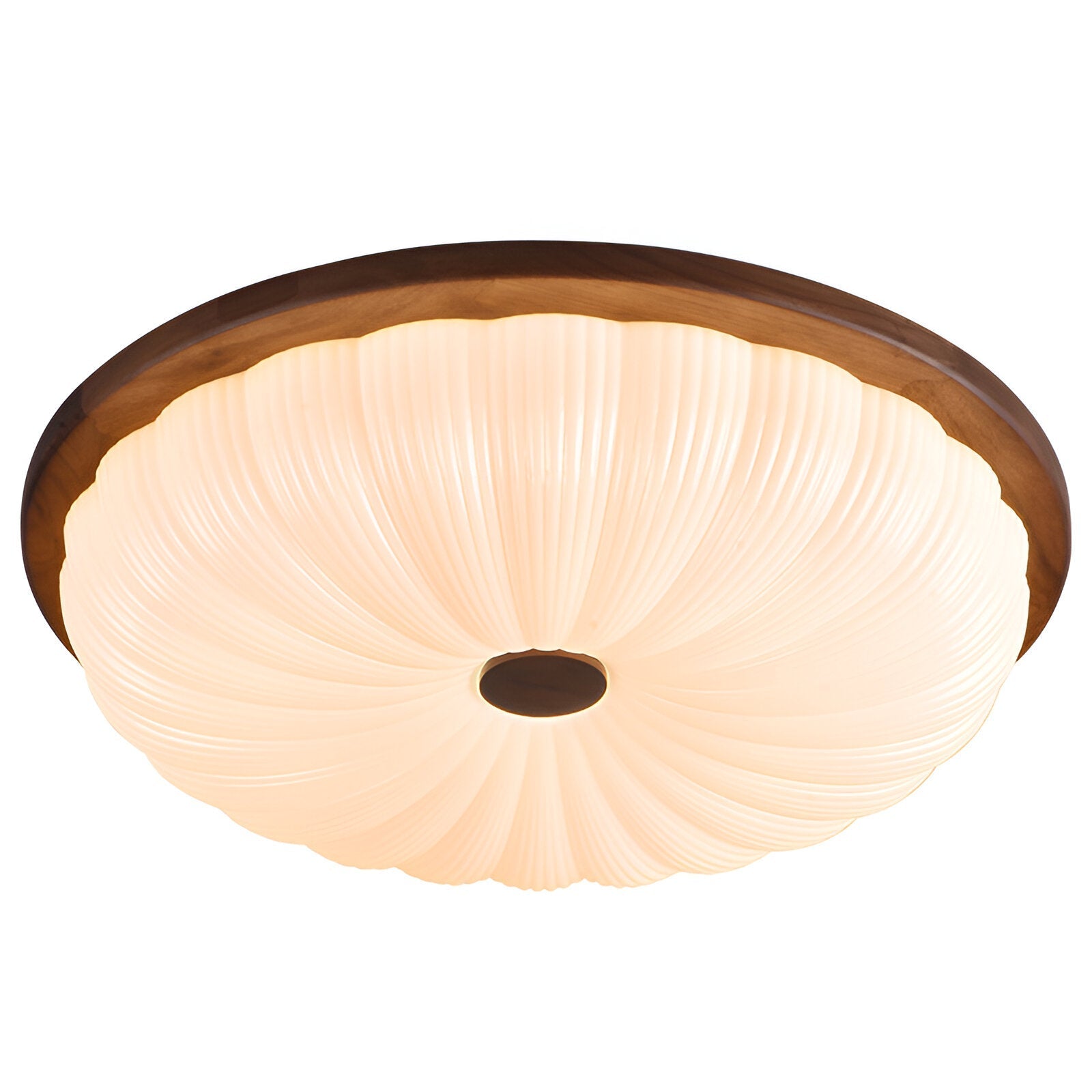 Talena - Lampada da soffitto vintage in legno americano con LED