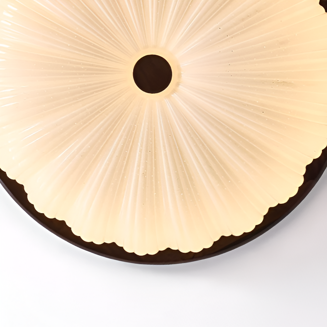 Talena - Lampada da soffitto vintage in legno americano con LED