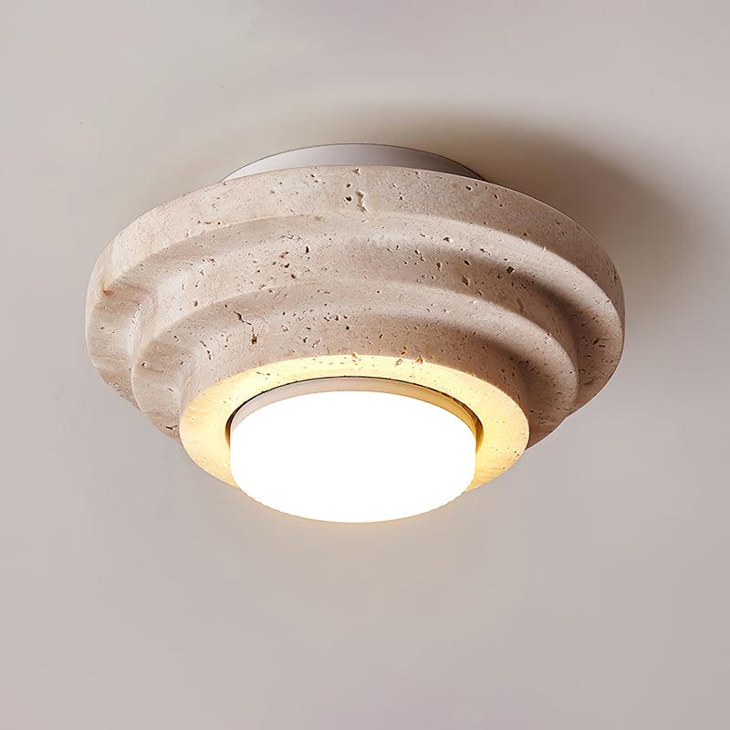 Solara - Lampada a soffitto in pietra naturale con LED