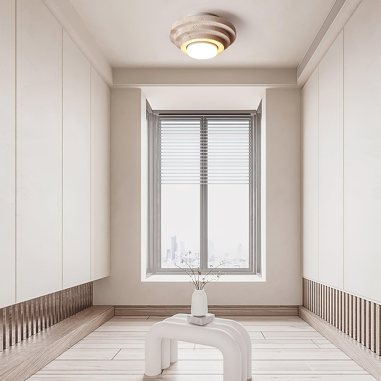 Solara - Lampada a soffitto in pietra naturale con LED