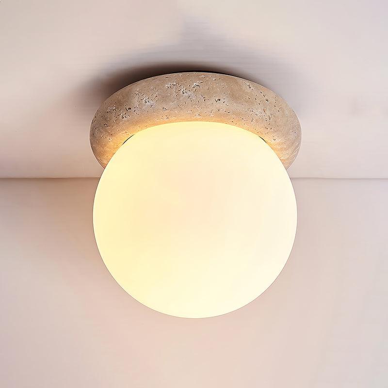 Serica - LED Ceiling Lamp in Travertine