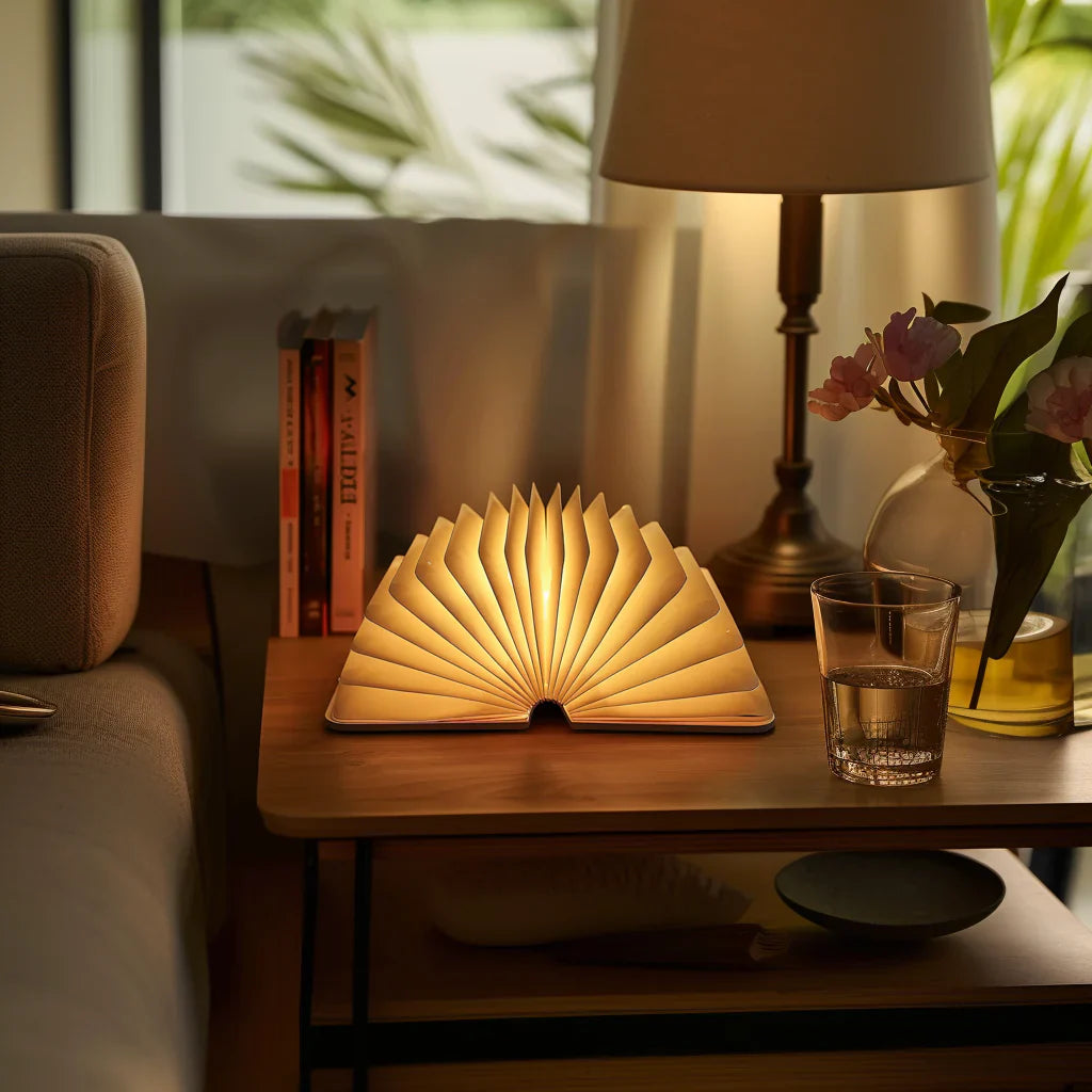 Xandis - Lampada LED da Tavolo a Forma di Libro