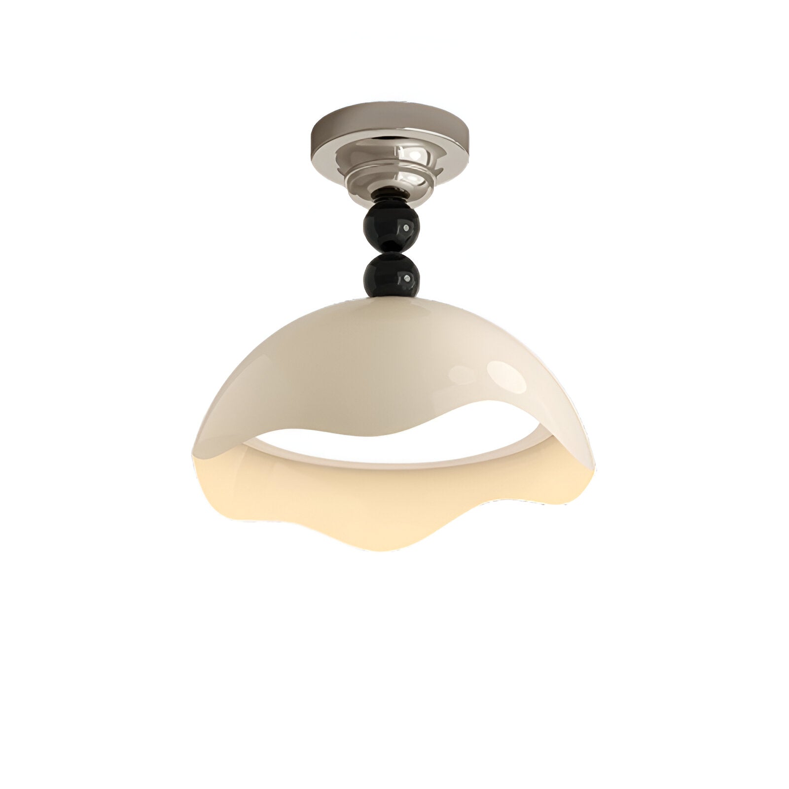 Rheana - Lampada da soffitto moderna a forma di uovo in crema