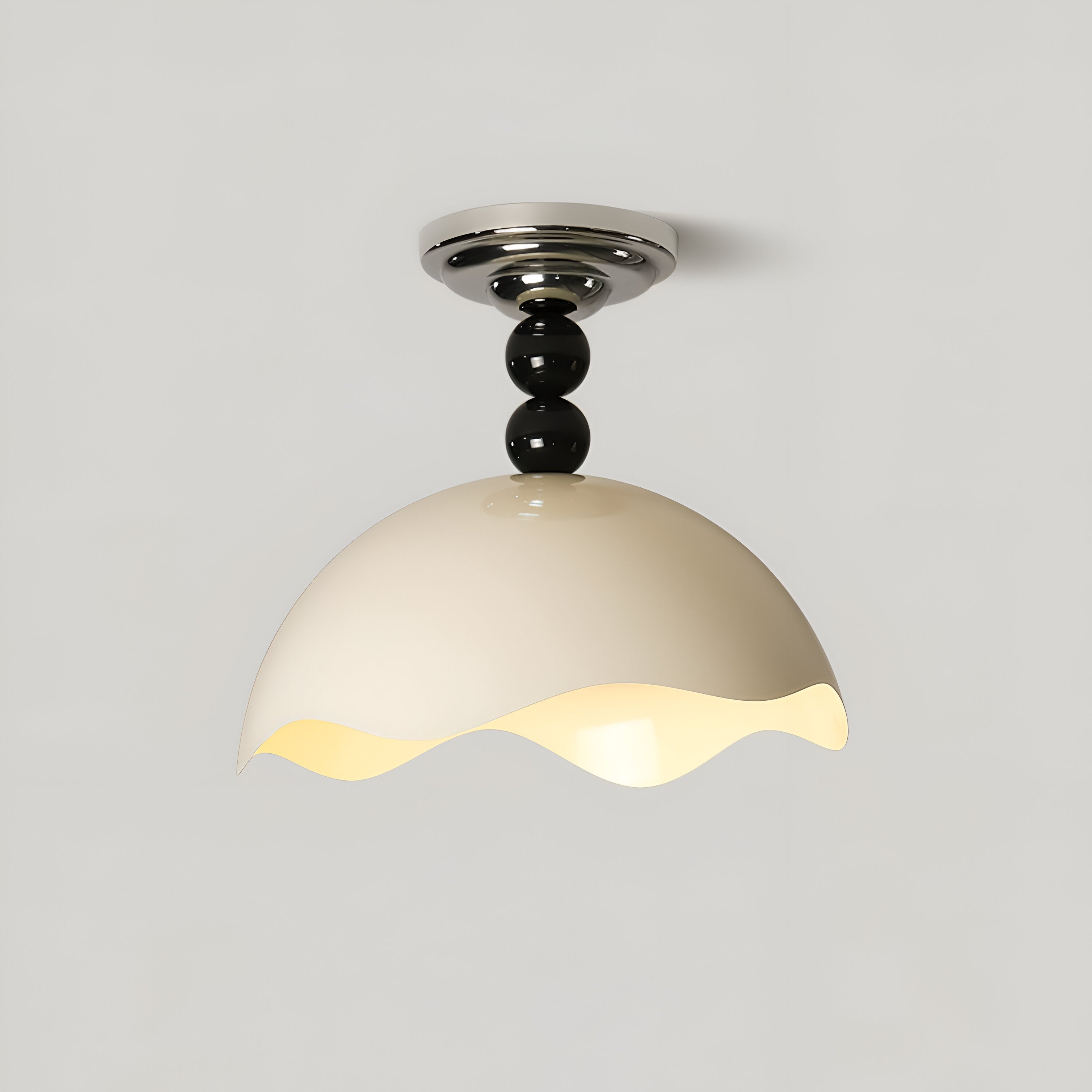 Rheana - Lampada da soffitto moderna a forma di uovo in crema