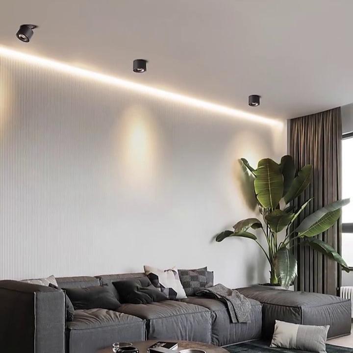 Alira - Lampada a soffitto LED cilindrica regolabile incassata