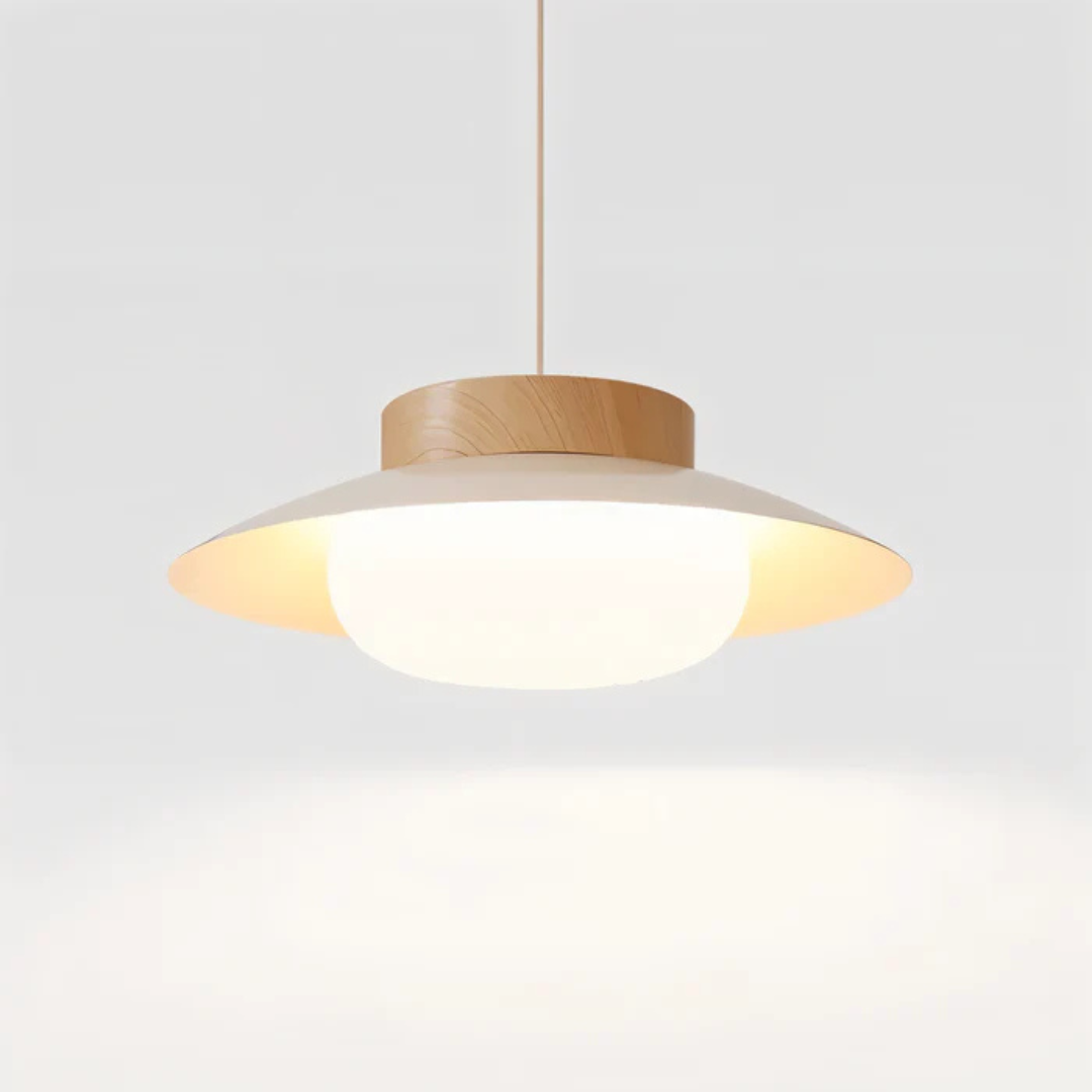 Fulgeo - Lampada Sospesa di Design Scandinavo per Tavolo in Crema