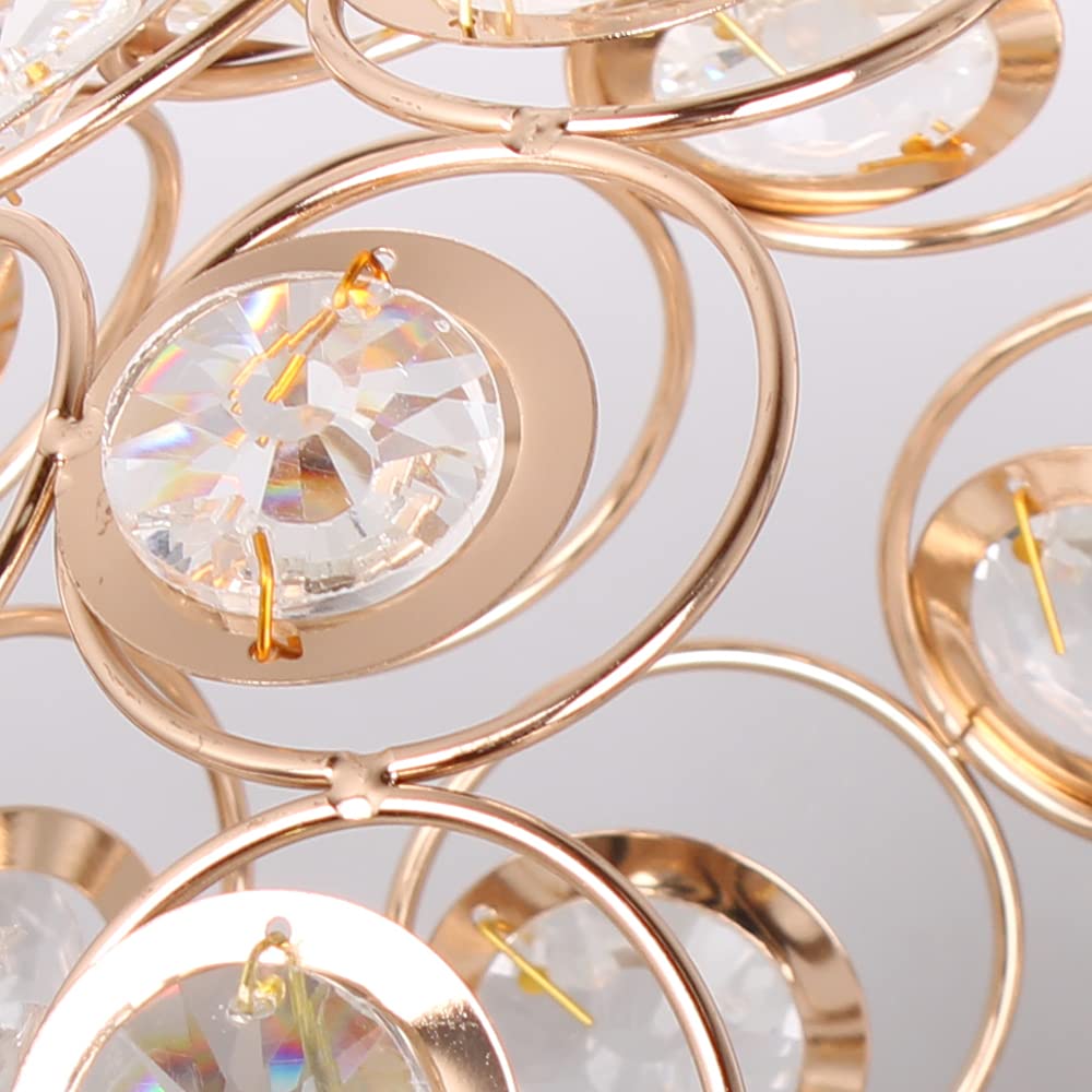 Velara - Lampada da soffitto LED rotonda di lusso moderno in cristallo
