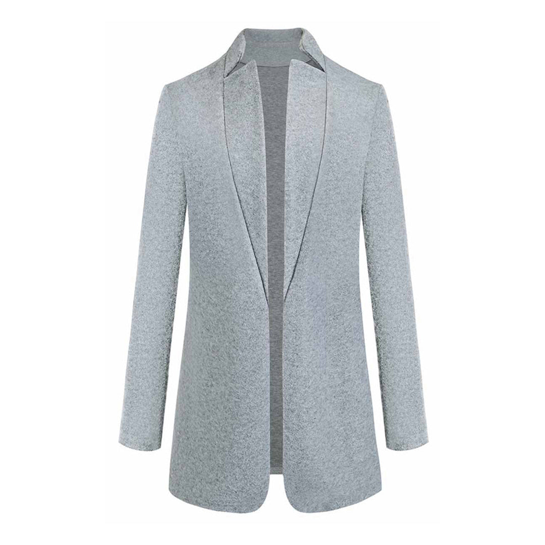 Women's Tailored Long Wool Trench Coat with Stand-Up Collar