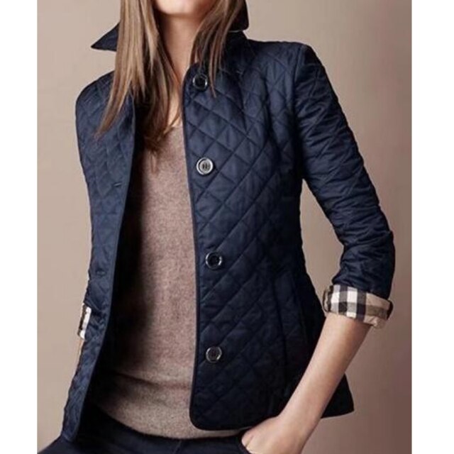 Women's Quilted Bomber Jacket Featuring Button Closure and Convertible Cuffs