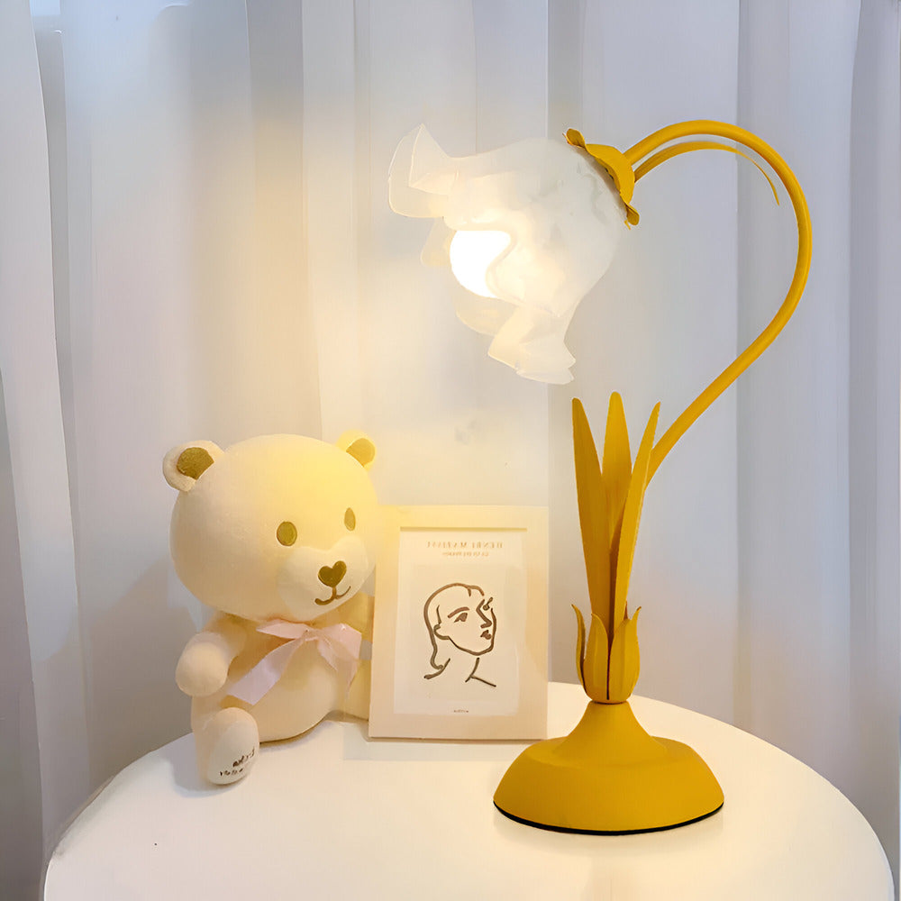 Talia - Lampada da Tavolo in Stile Francese con Design Floreale Vintage