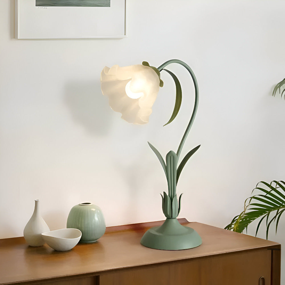 Talia - Lampada da Tavolo in Stile Francese con Design Floreale Vintage