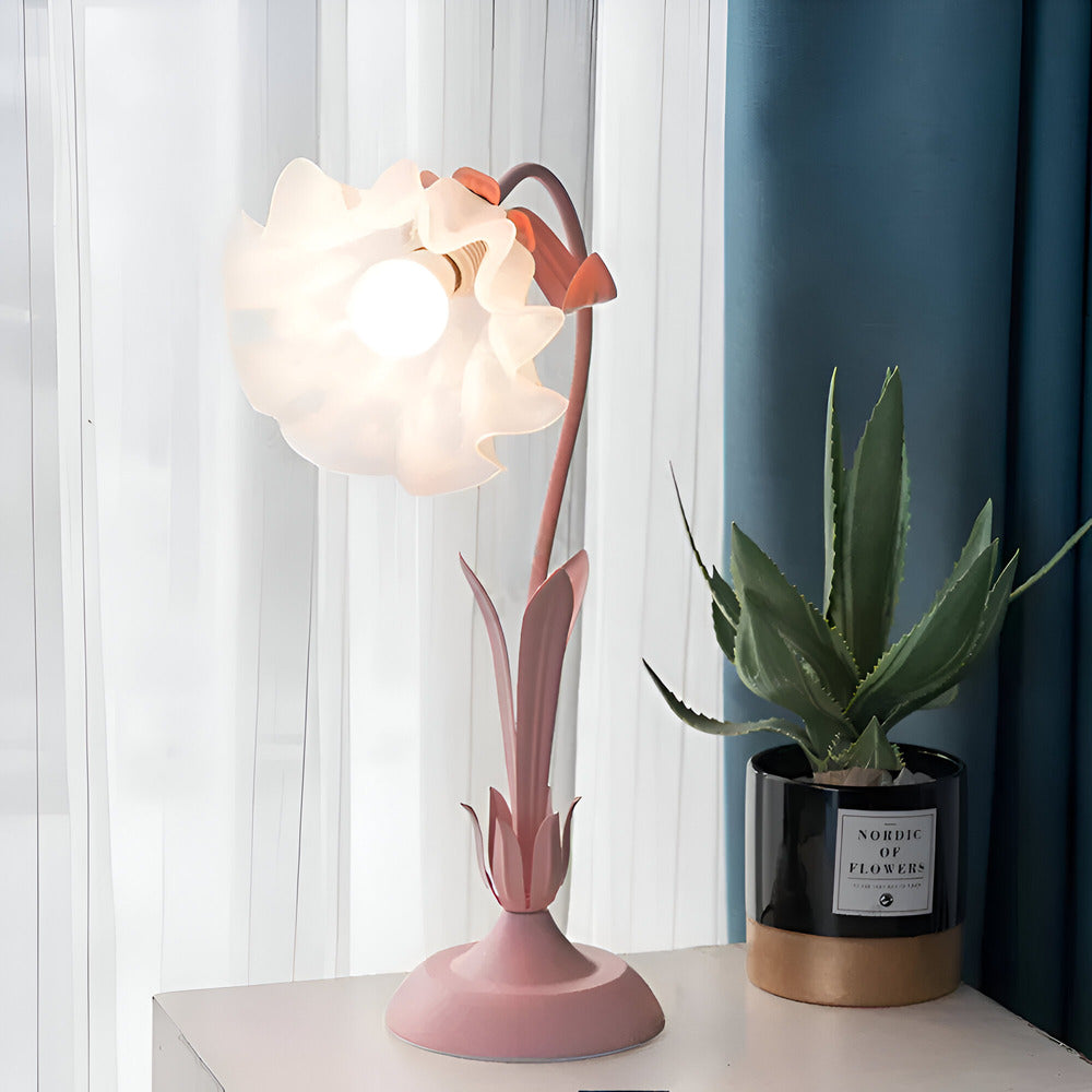 Talia - Lampada da Tavolo in Stile Francese con Design Floreale Vintage