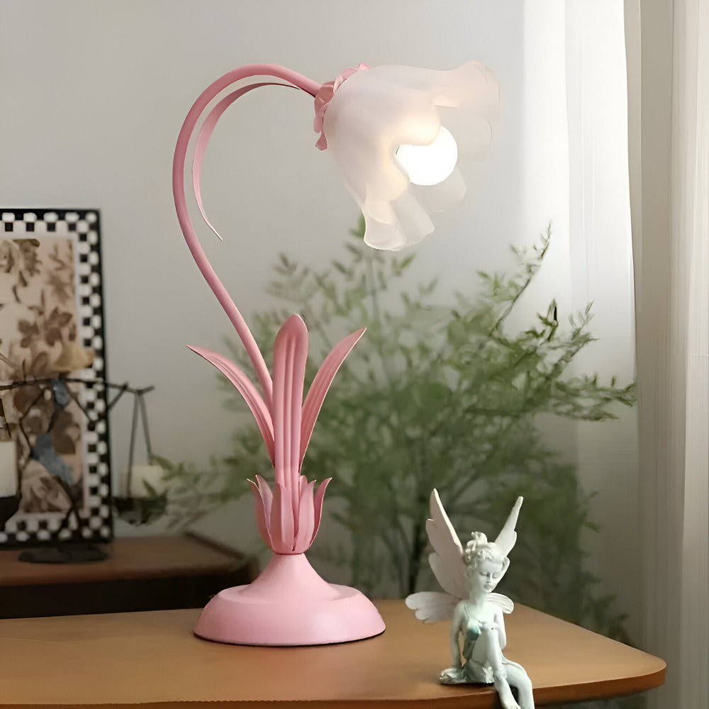 Talia - Lampada da Tavolo in Stile Francese con Design Floreale Vintage