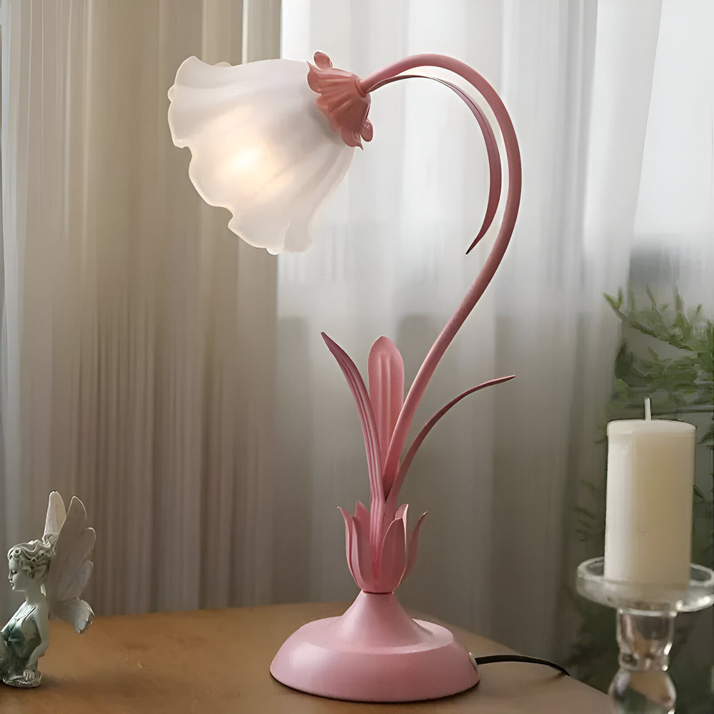 Talia - Lampada da Tavolo in Stile Francese con Design Floreale Vintage