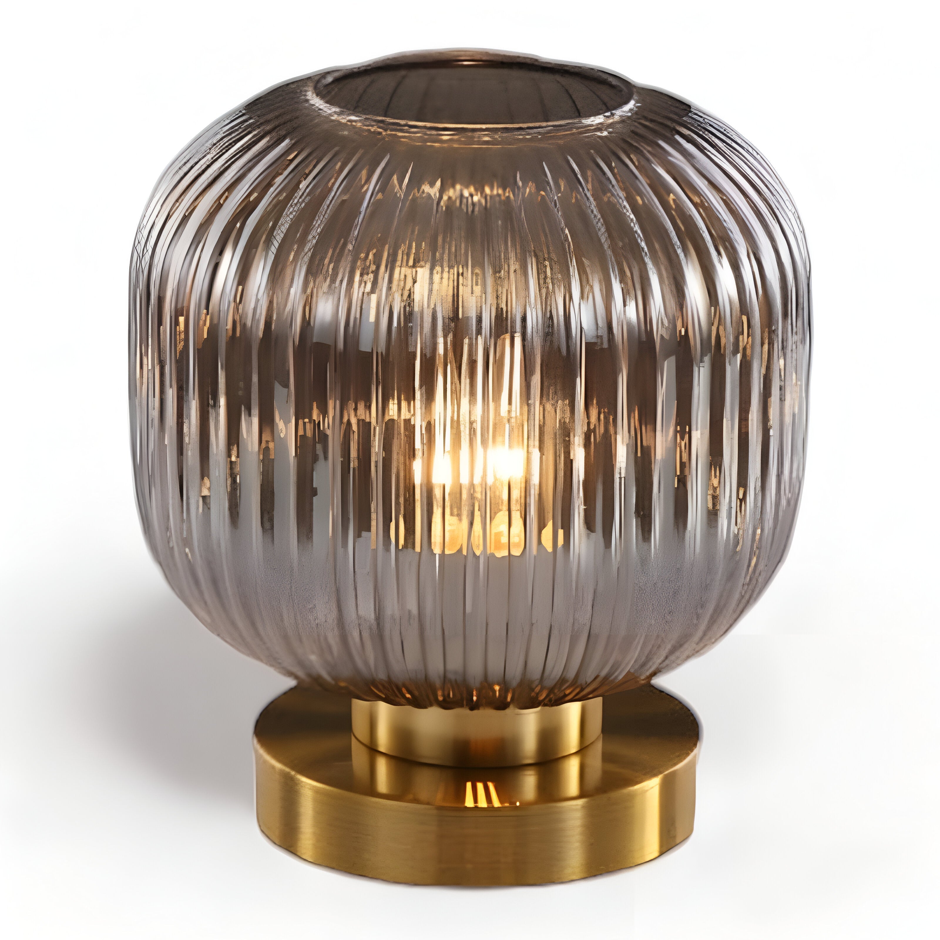 Oriantha - Lampada da Tavolo in Stile Nordico con Vetro Striato